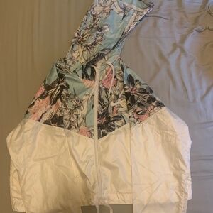 Cropped Floral Nike Windbreaker